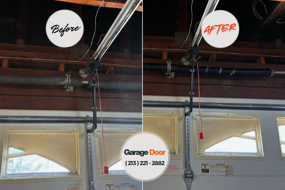 Before and after: garage door repair Kealakekua, HI